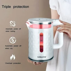 Електрочайник білий «Sokany» SK-1028
