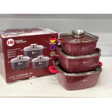 Набір каструль (червоний) «Higher Kitchen» HK-302 Набір каструль (червоний) «Higher Kitchen» HK-302