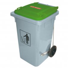 Контейнер для сміття 490х525х655 мм, 80 л (зелена кришка) 7403