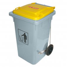 Контейнер для мусора 490х525х800 мм, 100 л (желтая крышка)
