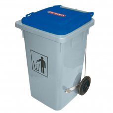 Контейнер для мусора 490х525х940 мм, 120 л (синяя крышка)
