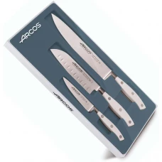 Набір ножів Arcos Riviera WHITE 3 шт. з нержавіючої сталі Nitrum