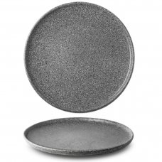 Тарілка кругла 24 см, колір темно-сірий, серія «Granit» (матове глазування)