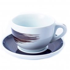 Чашка cappucino large 260 мл Black stroke B «Verona/Palermo Millecolori Hand Painted Single Br
