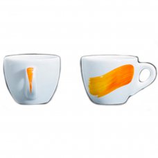 Чашка cappuccino 180 мл Orange «Verona Millecolori Hand Painted Brush stroke A with handle» 35191