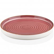 Тарелка круглая с бортом 90° 23 см, цвет Rose, серия «Harmony» HA-RS-HL-23-RD