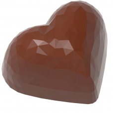 Форма для шоколада «Сердце с гранями» 36x29,5x19 мм, 21 шт.x13 г