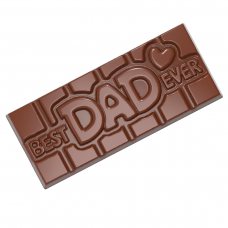 Форма для шоколадной плитки «Best dad ever» 118х50 мм h 8 мм, 1х4 шт./45 г