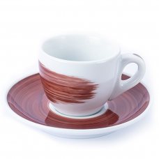 Чашка espresso 75 мл Brown stroke B «Verona Millecolori Hand Painted Brush stroke B Brown with