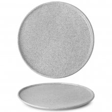 Тарелка круглая 24 см, цвет светло-серый, серия «Granit» (глянцевое глазирование).