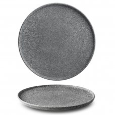 Тарілка кругла 26 см, колір темно-сірий, серія «Granit» (без глазування)