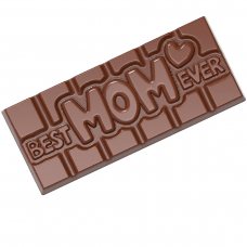 Форма для шоколадной плитки «Best mom ever» 118х50 мм h 8 мм, 1х4 шт./45 г