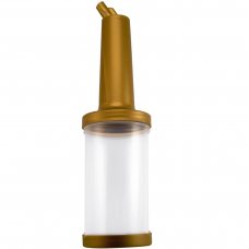 Бутылка с гейзером 1 л прозрачная (золотая крышка)