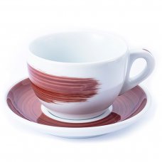 Чашка cappuccino large 260 мл Brown stroke B «Verona Millecolori Hand Painted Brush stroke B B