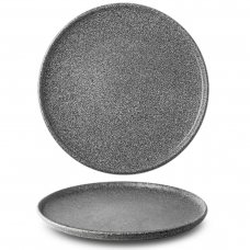 Тарілка кругла 26 см, колір темно-сірий, серія «Granit» (матове глазування)