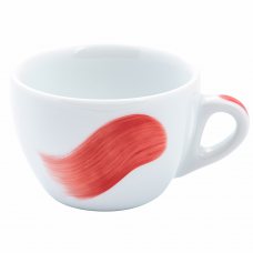 Чашка cappuccino 180 мл Red «Verona Millecolori Hand Painted Brush stroke A with handle»