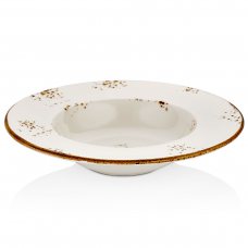 Тарелка для пасты с прямым бортом 25 см (400 мл), цвет белый (Elegance), серия Harm