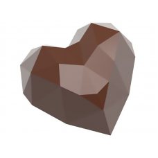 Форма для шоколаду «діамантове серце» 34х33х20 мм 21 шт./13 г