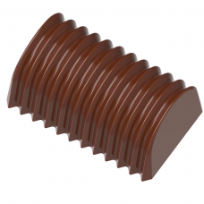 Форма для шоколадної цукерки «плісе» 35,5х22 мм h 15 мм, 3х8 шт, 10,5г