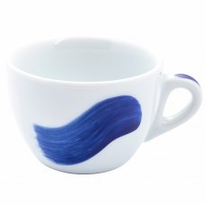 Чашка cappuccino 180 мл Blue «Verona Millecolori Hand Painted Brush stroke A with handle»