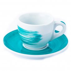 Чашка espresso 75 мл Green stroke B «Verona Millecolori Hand Painted Brush stroke B Green with