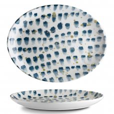 Блюдо овальное 32х26 см серия «Isabelle» декор «Blue Brush»