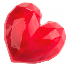 Форма для шоколаду «діамантове серце» 70x66 мм, h 20 мм (6шт) - 17 г MA3015