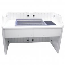 Стойка барная 1,6х1,15х0,72м белая с серой вставкой CB002G