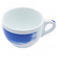 Чашка caffe latte 350 мл Blue stroke B «Verona Millecolori Hand Painted Brush stroke B Blue wi