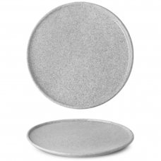 Тарелка круглая 20 см, цвет светло-серый, серия «Granit» (глянцевое глазирование).