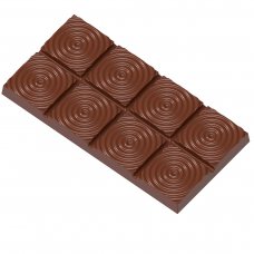 Форма для шоколадної плитки «гіпноз» 139,5x69,5x10 мм, 1х3 - 100 г.