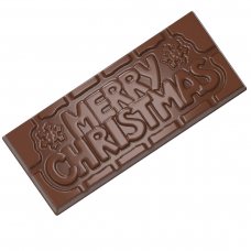 Форма для шоколадной плитки Merry Christmas 118х50 мм h 8 мм, 1х4 шт./45 г