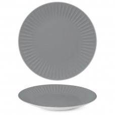 Тарілка кругла 27 см, колір сірий Gravel Grey, серія «Ribby color»