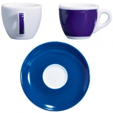 Чашка espresso 75 мл з блюдцем 12 см Blue серія «Verona Millecolori Decal Print»