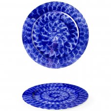 Тарелка круглая 24 см декор Plait серия «Indigo»
