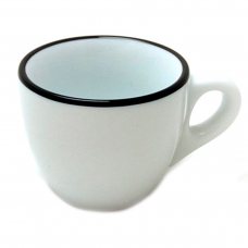 Чашка espresso 75 мл Pennellessa Black rims серия «Verona Millecolori»