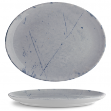 Блюдо овальне 32х26 см серія «Isabelle» декор «Stone Blue»