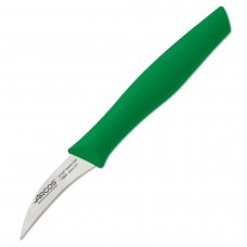 Нож для чистки изогнутый 60 мм зеленый серия «Nova»