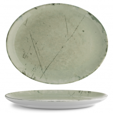 Блюдо овальне 20х16 см серія «Isabelle» декор «Stone Green»