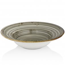 Тарелка для пасты с поднятым бортом 25 см (400 мл), цвет серый (Supreme), серия «Har