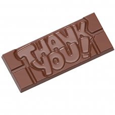Форма для шоколаду «thank you» 118x50x8 мм, 1х4/40г.