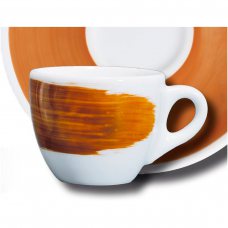 Чашка cappuccino 180 мл Caramel «Verona Millecolori Hand Painted Brush stroke B with handle»