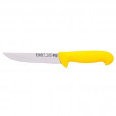 Нож мясника полугибкий 150 мм желтый.