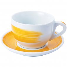Чашка cappuccino large 260 мл Yellow stroke B «Verona Millecolori Hand Painted Brush stroke B 35128