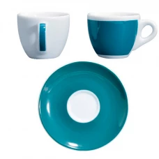 Чашка espresso 75 мл з блюдцем 12 см Green Teal серія «Verona Millecolori Decal Pr