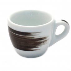 Чашка espresso 75 мл Black stroke B «Verona Millecolori Hand Painted Brush stroke B Black with