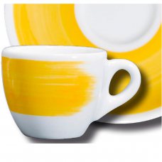 Чашка espresso 75 мл Yellow stroke A «Verona Millecolori Hand Painted Single Brush stroke A Ye