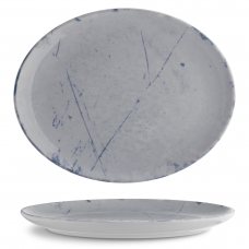 Блюдо овальне 28x22 см серія «Isabelle» декор «Stone Blue» ISC3028-K0008
