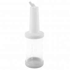 Бутылка с гейзером 1 л прозрачная (белая крышка)