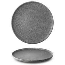 Тарілка кругла 20 см, колір темно-сірий, серія «Granit» (матове глазування)